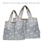 Wrapables Large & Small Foldable Tote Nylon Reusable Grocery Bags, Set of 2, Dancing Deer